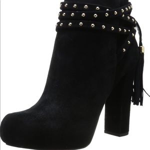 JESSICA SIMPSON BLACK SUEDE MARGUERITE BOOT 9 1/2